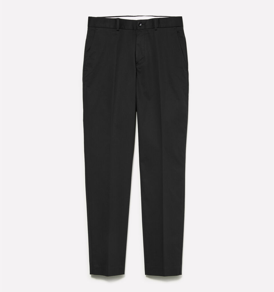 Dark gray slim comfort fit trousers - men's slim fit trousers - Black | Sisley image number 1